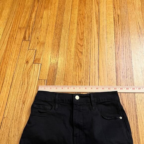 Frame Jeans Womens 26 Black Le Sylvie Slender Straight Denim - Picture 7 of 10